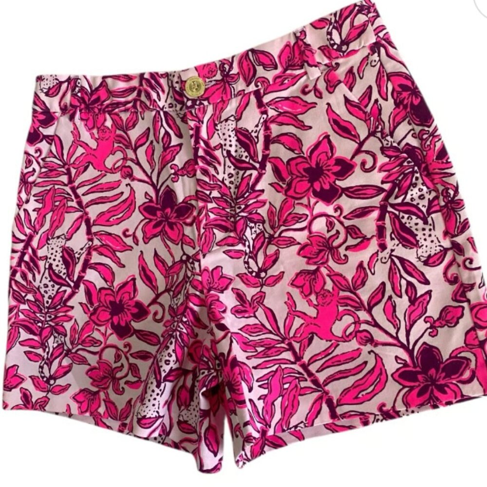NWT- Lilly Pulitzer Gretchen High Rise Shorts Lil Escape Plan Sz 6